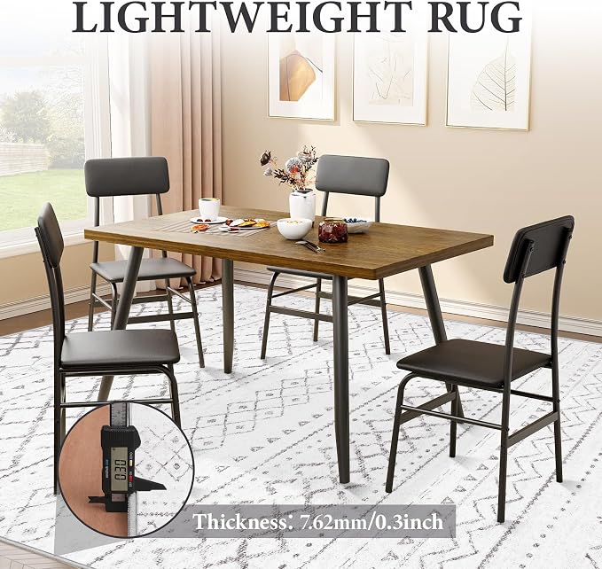 Runner Rug 2x8 Boho Geometric Area Rugs: Washable Kitchen Rug, Soft Non Slip Moroccan Long Hallway Rugs for Bedroom Bathroom Laundry Entryway Staircase Foyer(Dark Grey,2X8)