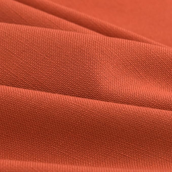 Nanspring Bright Orange Linen Blend Light Filtering Back Tab Curtains 108 Inches Long, Semi Sheer Privacy Drapes for Living Room & Bedroom, 52x108 inch, 2 Panels