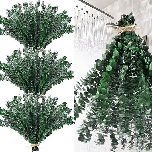 Knitgrip 120 Pcs Large Dried Eucalyptus Stems 17inch Natural Real Fresh Eucalyptus Branches for Shower Hanging Fresh Plant Greenery Leaves for Wedding Bathroom Vase Filler DIY Garland Decor