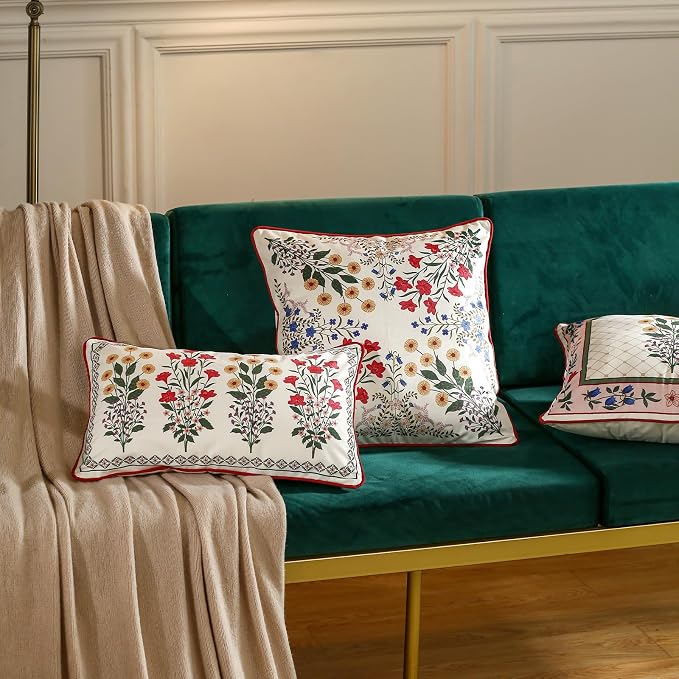 ISAENNE Designer Velvet Throw Pillow Cover,20"x12" Set of 2-Bertina C | Pillow Cover,Concealed Zipper Design,Dragonfly Pattern,Sofas,Bedroom,Living Room,Lounge Chairs,All Season Home Decor