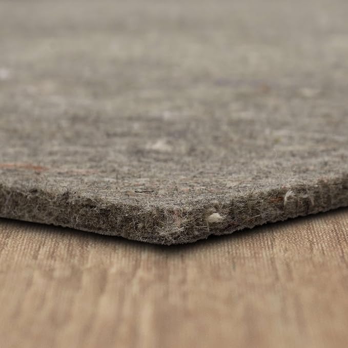 Mohawk Home Non Slip Rug Pad 11' 1" x 15' 8" - 3/8" Thick Felt + Latex Rubber Gripper - Dual Surface Cushion for Hardwood, Carpet, Tile Floors, Made in USA