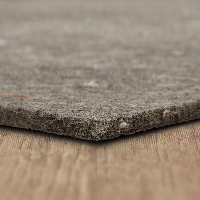 Mohawk Home Non Slip Rug Pad 7' x 10' - 3/8" Thick Felt + Latex Rubber Gripper - Dual Surface Cushion for Hardwood, Carpet, Tile Floors, Made in USA