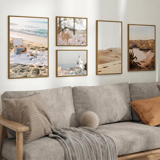 17x22 Metal Picture Frame, Aluminum Poster Frame with Real Glass, Bronze | Warm Bronze 22x17 Frame with Tempered Glass for Wall Display, Certificates, Art & Photos | Wall Kit Included