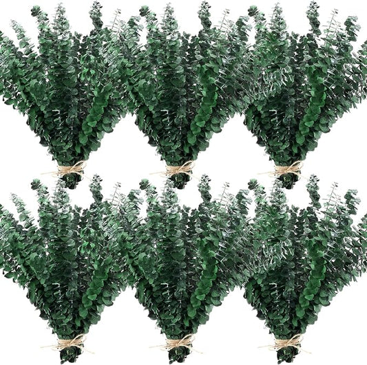 Knitgrip 150 Pcs Large Dried Eucalyptus Stems 17inch Natural Real Fresh Eucalyptus Branches for Shower Hanging Fresh Plant Greenery Leaves for Wedding Bathroom Vase Filler DIY Garland Decor