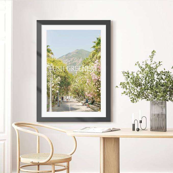 Picrit 28x40 Picture Frame 3 Pack, Black Poster Frame, Display Poster 24 x 36 with Mat or 28 x 40 without Mat for Horizontal or Vertical Wall Mounting