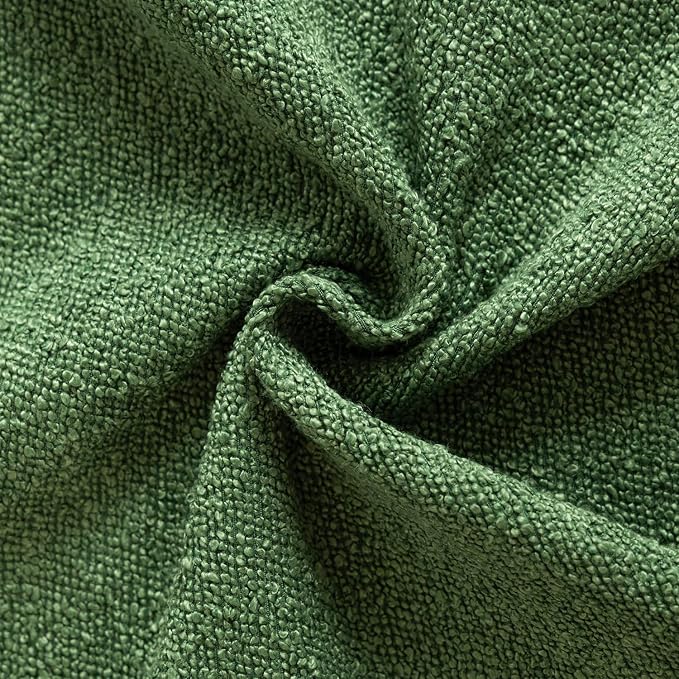 Foindtower Pack of 2 Textured Boucle Throw Pillow Covers Accent Solid Pillow Cases Cozy Soft Decorative Couch Cushion Case for Couch Chair Sofa Bedroom Living Room Home Decor 18x18 Inch Forest Green