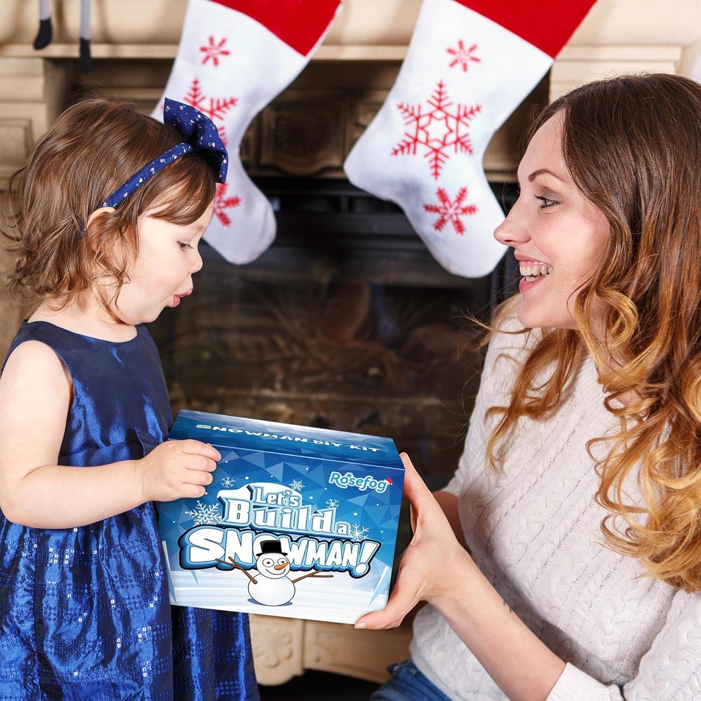 48 Pack Christmas Gifts for Kids, Snowman Kit Toys, Build a Snowman Kit DIY Christmas Craft Gifts, Creative Air Dry Modeling Clay, Xmas Activities Snowman Making Kit for Holiday Favor Supplies