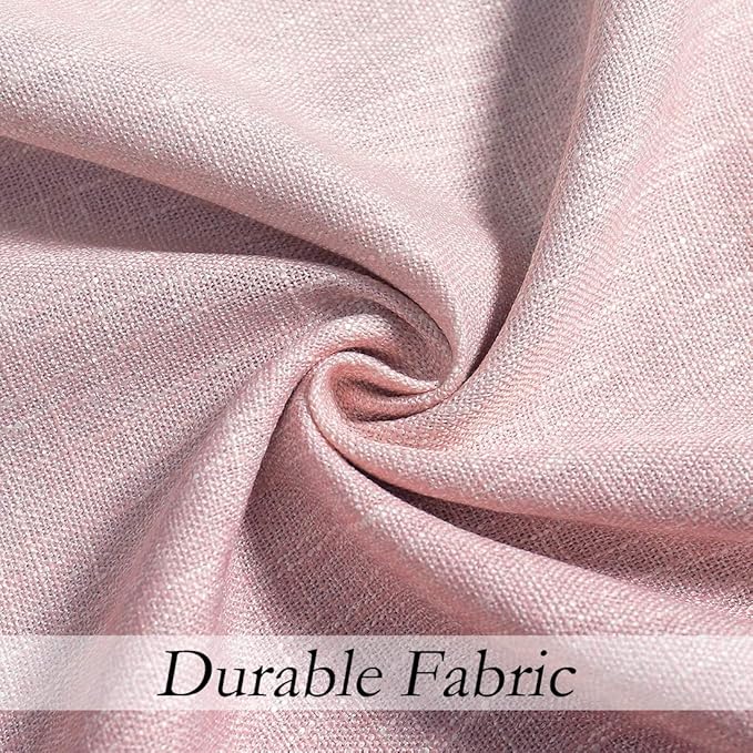 Central Park Ombre Window Door Curtain 100" Extra Wide Linen Ombre Gradient Print on Rayon Blend Fabric Treatment for Sliding Patio Door with 14 Grommets，Cream White to Pink，100" x 95", 1 Panel