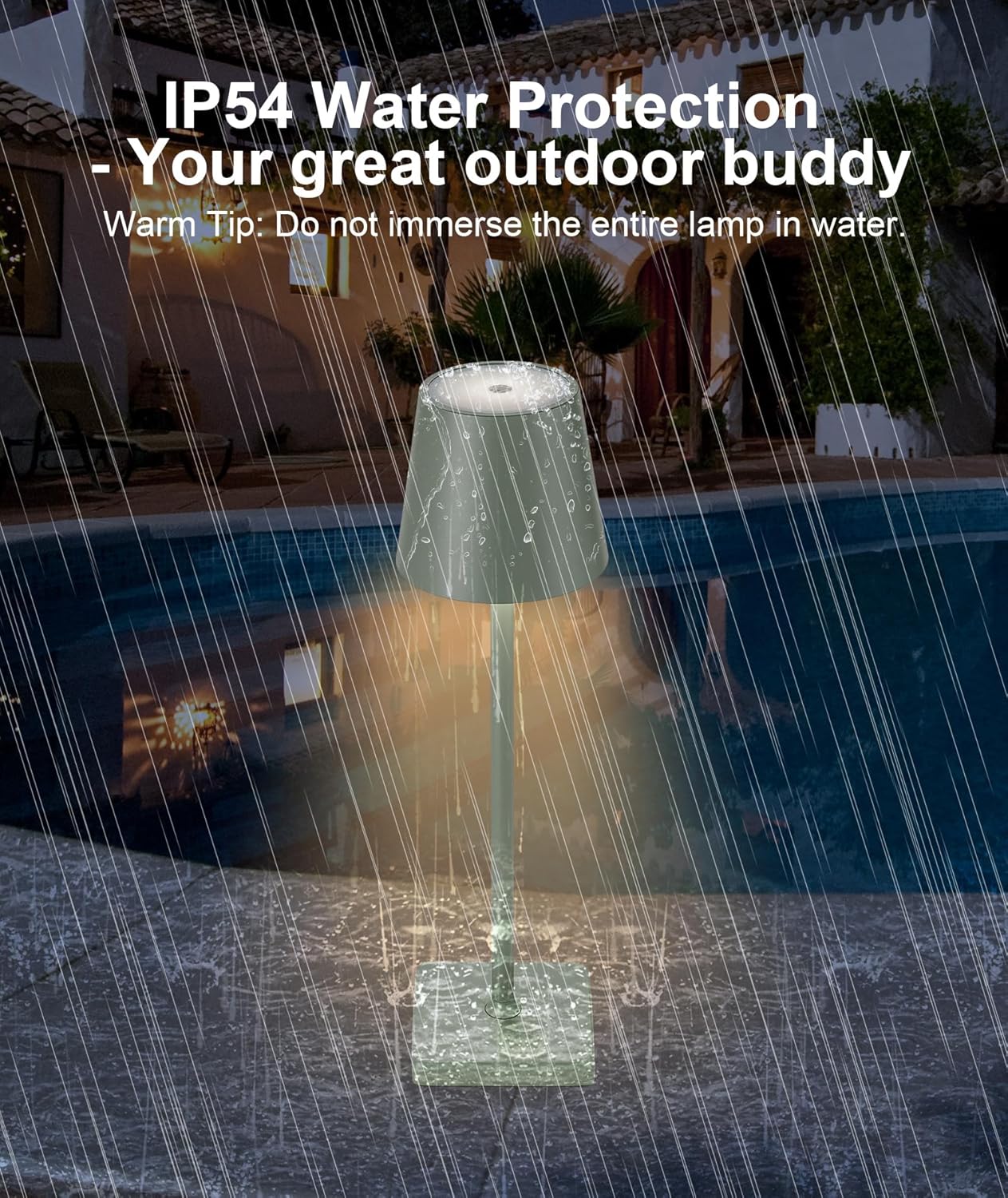 HASUN 2 Pack Cordless Table Lamp, Portable LED Desk Lamp, 5200mAh Battery Operated Lights, 3 Color Stepless Dimming Up, Night Light for Bedroom/Date/Bars/Cafe/Camping (Green 2Pack)