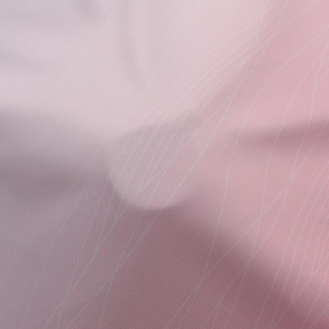 Estelar Textiler Pink and Greyish White Ombre Blackout Curtains 63 Inches Long for Kids/Girls Bedroom, Room Darkening Thermal Insulated Grommet Window Drapes for Living Room/Nursery, 42Wx63L, 2 Panels