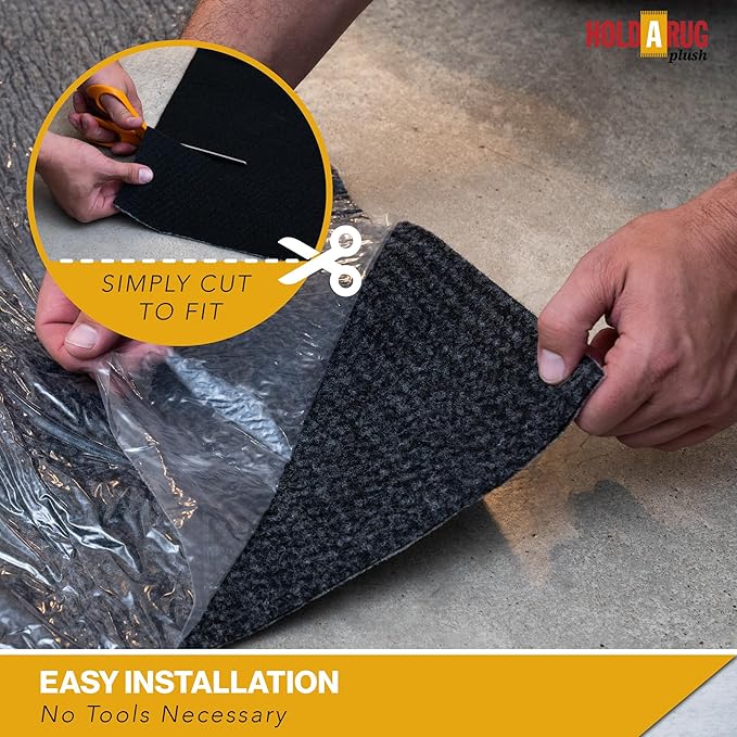 Hold-a-Rug Plush 2'6 x 11' Nonskid, Nonslip Rug Pad, Reversible Gripper, ¼ Thick, Safe for All Floors and Carpet, Keep Area Rugs Secure