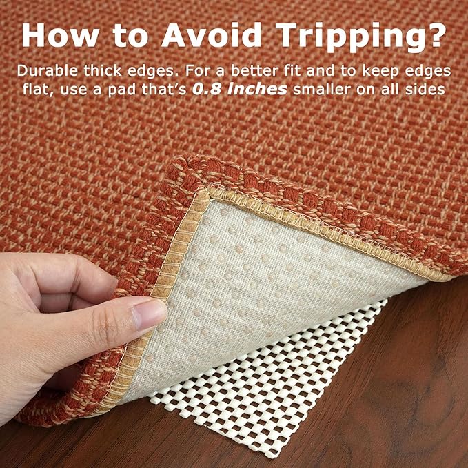 KOZYFLY Runners for Hallways 2x5 ft Washable Kitchen Runner Non Slip Rubber Backed Hall Runners Cotton Entryway Runner Rugs Floor Carpet for Indoor Backdoor Bedroom Kitchen, Orange/Tan