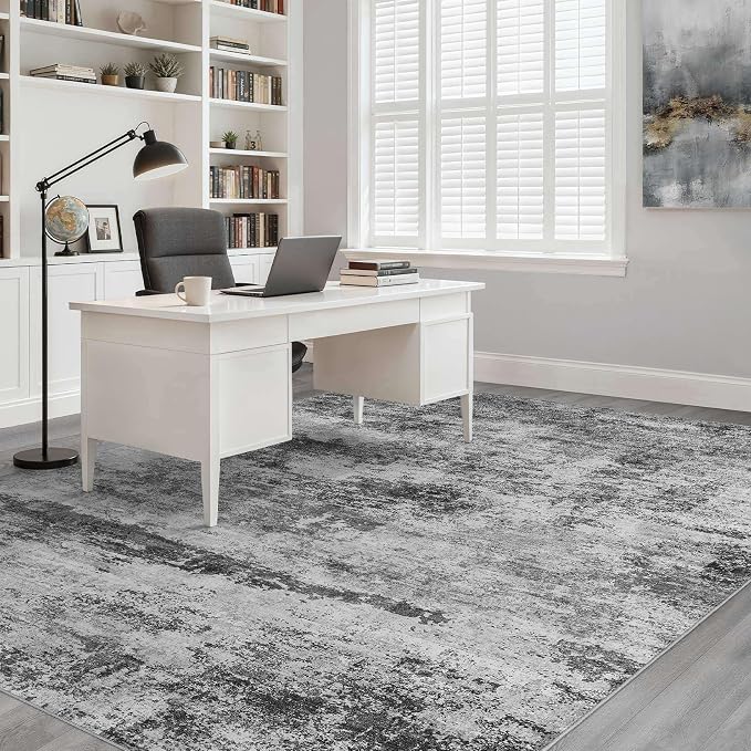 7X9 Area Rug Living Room: Washable Large Abstract Neutral Modern Soft Rugs Stain Resistant Indoor Floor Non-Slip Accent Carpet for Bedroom Nursery Playroom Dining Room Office Dorm Home House Decor