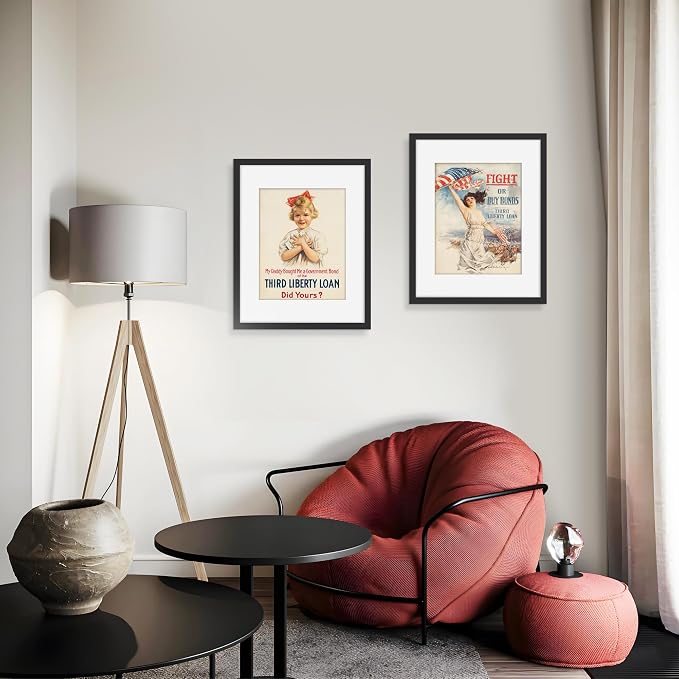 Picrit 15x19 Picture Frame 3 Pack, Black Poster Frame, Display Poster 11 x 14 with Mat or 15 x 19 without Mat for Horizontal or Vertical Wall Mounting