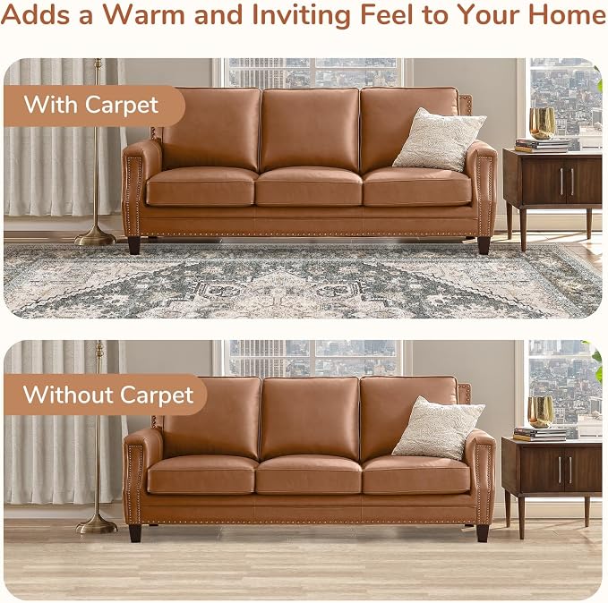 OPPODREAM Soft Entryway Rug 2x8, 2x8 Rug Runner, Washable Hallways Carpet 2 x 8 with Non Slip Backing, Low-Pile Bedside Carpet 2 x 8, Long, Faux Cashmere, Greenish Grey