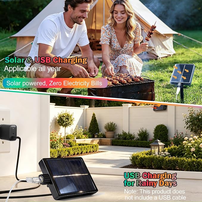 KNONEW Solar Rope Lights Outdoor 300LED 50FT Solar String Lights Outside Waterproof with Modes Clear Thin Tube for Pool Tree Patio Garden Fence Camping Yard Deck Trampoline（Multicolor）