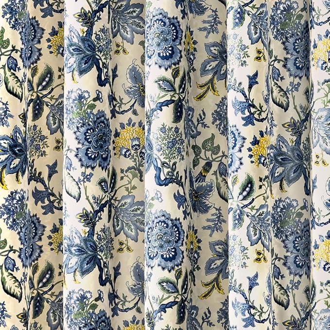 Waverly Navarra Porcelain Window Panel - 100% Polyester Jacquard - 52" X 84"
