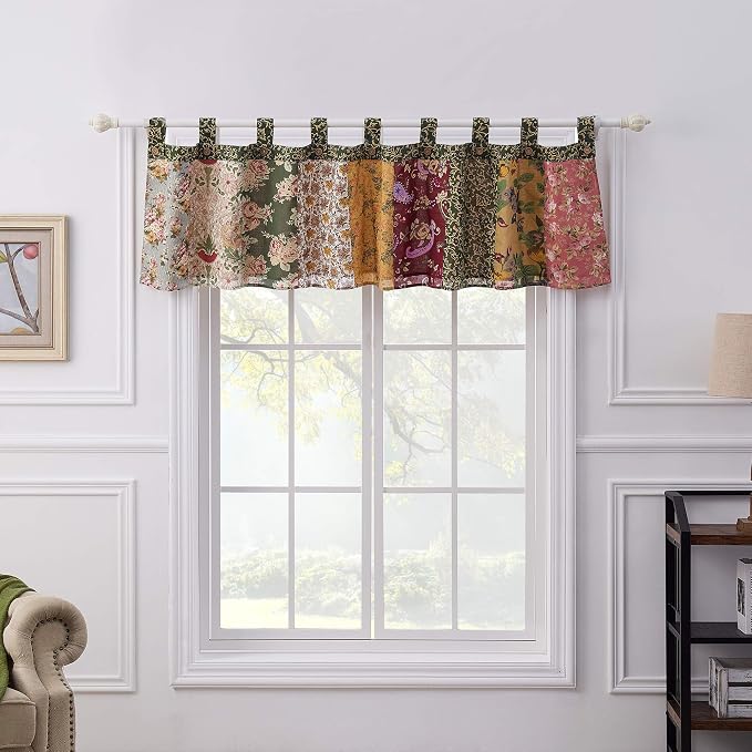 Greenland Home Antique Chic 21 X 84-Inch Cotton Window Patchwork Valance, Multicolor