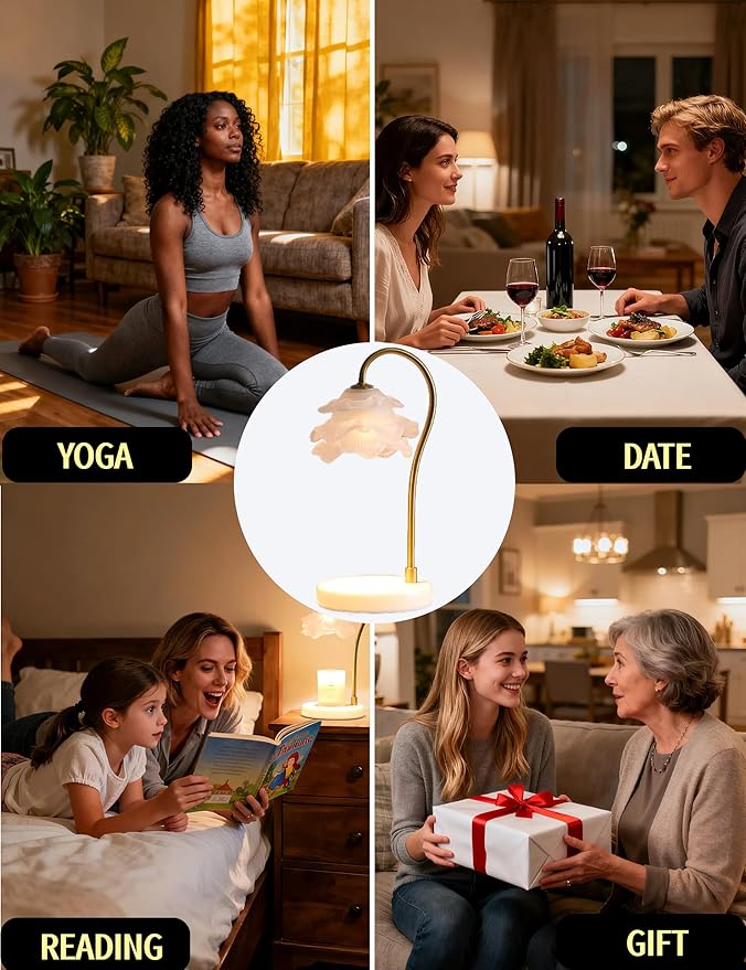 Candle Warmer Lamp with Timer, Dimmable Candle Warmer for Jar Candles, Wax Melts Warmer, Mothers Day Gifts for Women Mom, House Warming Gifts for Friends New Home