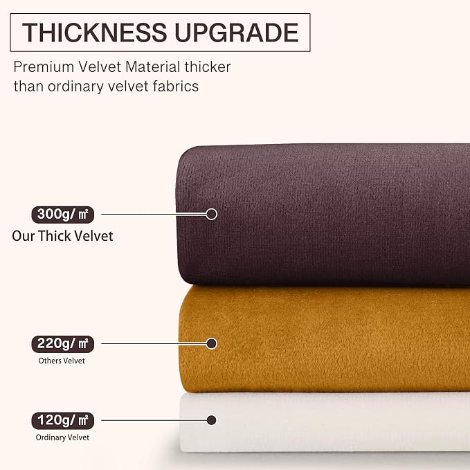 StangH Luxury Purple Curtains 96 inches Privacy Window Drapes, 2 Panels | 300GSM Heavy Soft Velvet, Thermal Insulation, Privacy & Noise Reducing, Bedroom, Living Room, Dining Room, Theater