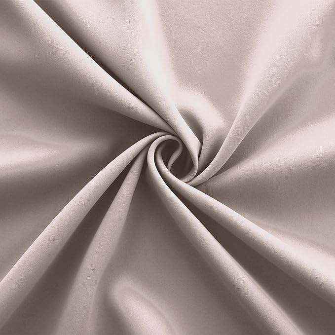 KOUFALL Neutral Taupe Blackout Curtains 96 Inches Long for Living Room,Thermal Window Treatments Beige Tan Curtain Drapes for Bedroom,Set of 2 Panels with Grommet,Dark Oatmeal