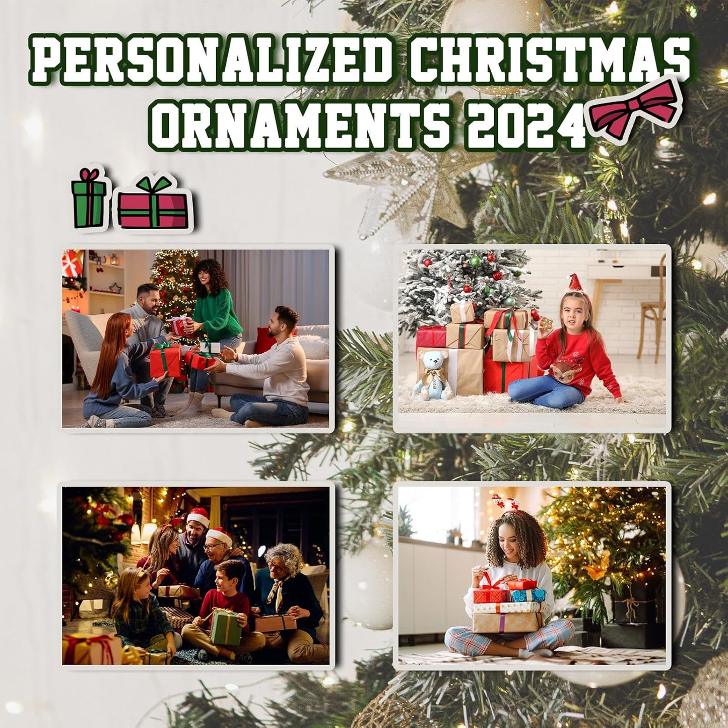 Personalized Christmas Ornaments 2025 Custom Ornament Xmas Photo Ornament Customized Gifts Heart Shap