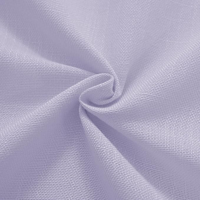 Lavender Linen Curtains Back Tab 108 Inches for Bedroom Living Room 2 Panels Semi Sheer Light Filtering Window Treatment Curtain Modern Elegant Decor Drapes Violet Light Purple 52X108