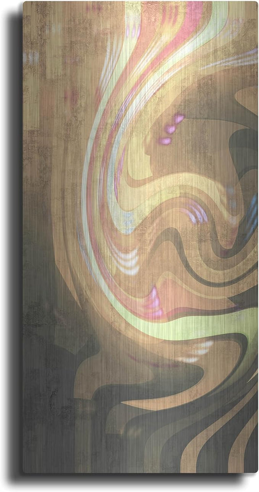 'Geometric 03' by Greg Simanson, Metal Wall Art, 24"x48"
