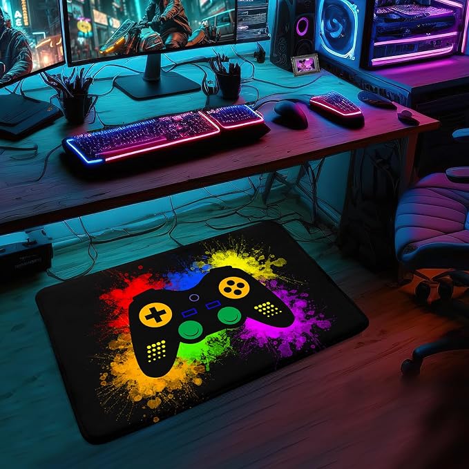 Gaming Rugs for Boys Teens Bedroom Decor Gamer Rugs for Living Room Gamepad Controller Carpets, 2'x3'