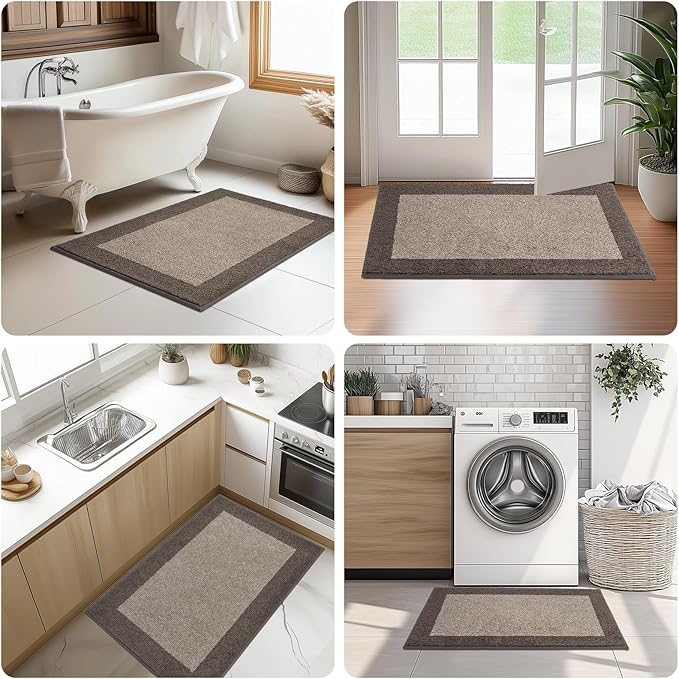 Machine Washable Runner Rug 32" x 168", Non Slip Kitchen Rug for Floor, Absorbent Entrance Rug for Hallway, Bedroom, Living Room, (Roll Packing)