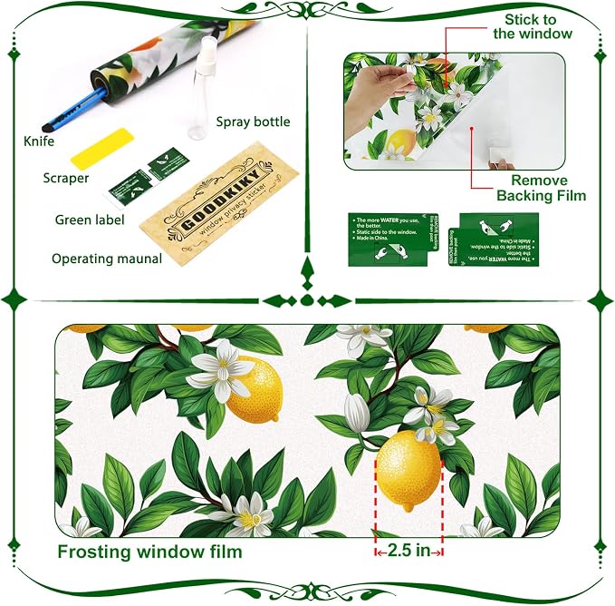 Window Film, Frosted Privacy, One Way Tint, UV Block, Heat Insulation, Anti-Glare, Static Cling, Renter Friendly for Home Bathroom Door