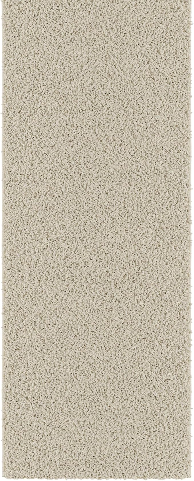 Ottomanson Shag Area Rug 3' x 4', Fluffy Bedroom Rug with Non-Slip Rubber Backing, Soft Non-Shedding Accent Rug for Living Room, Nursery, Entryway, Dorm, Cream