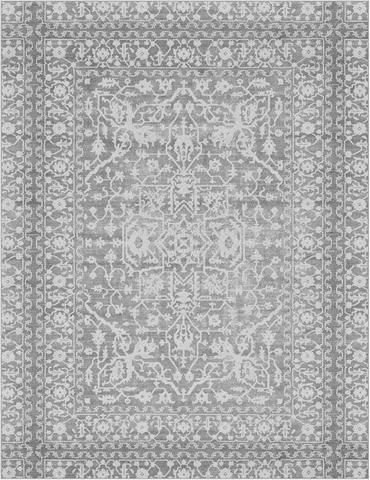 NeverMove Machine Washable Bella Area Rug, 10' x 7'7", Grey