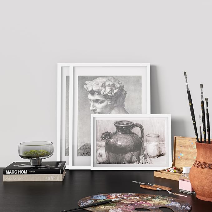 Picrit 16x20 Picture Frame 3 Pack, White Poster Frame, Display Poster 11 x 14 with Mat or 16 x 20 without Mat for Horizontal or Vertical Wall Mounting