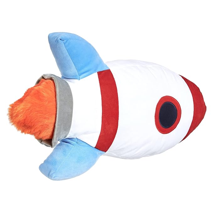 Amazon Basics Kids Space Rockets Decorative Pillow, Ultra-Soft Bedroom Décor, Spaceship Theme, 16.5" x 4", Polyester, (Pack of 8)