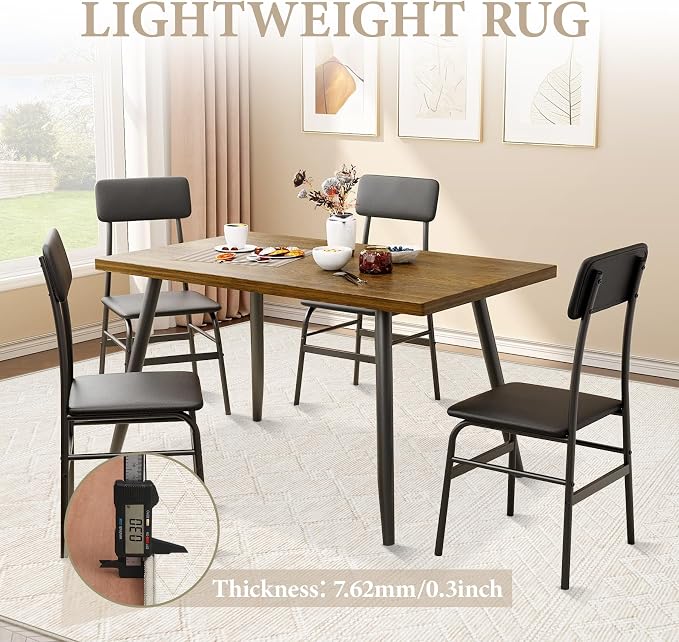 Area Rug Living Room Rugs 5x7 - Large Soft Boho Geometric Rugs, Non-Slip Foldable Washable Area Rug Non Shedding Morden Indoor Floor Carpet for Living Bedroom Office Dining Room(Modern Beige,5'x7')