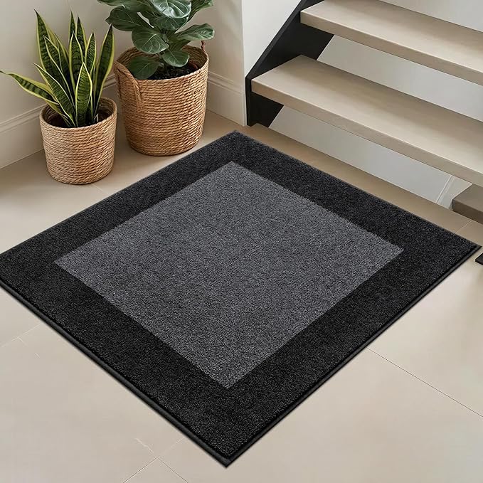 Washable Area Rug 36" x 36", Non Slip Kitchen Rug for Floor, Absorbent Entrance Rug for Dining Room, Bedroom, Living Room (Roll Packing)