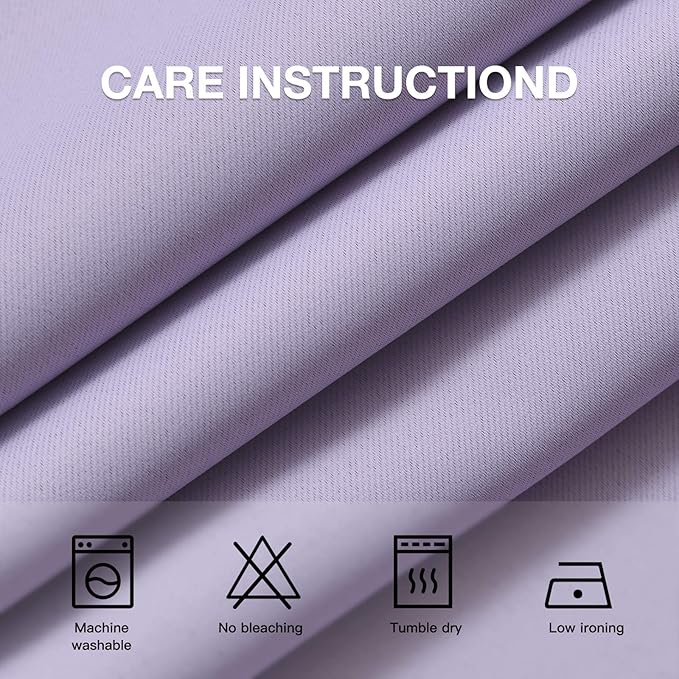 COSVIYA Grommet Room Darkening Curtains 84 inch Length 2 Panels,Thick Polyester Light Blocking Insulated Thermal Window Lilac Curtain Drapes for Bedroom/Living Room,52x84 inches