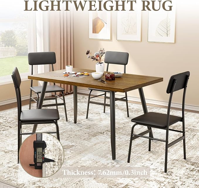 Area Rug for Living Room 9x12: Large Washable Boho Moroccan Rugs Geometric Neutral Rug, Non-Slip Foldable Morden Farmhouse Indoor Floor Carpet for Bedroom Dining Table Home(Neutral Beige, 9'X12')