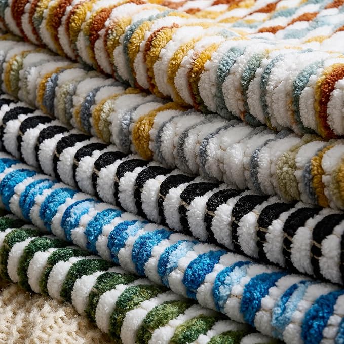 AmHoo Boho Chenille Pillow Cover Decorative Tufted Pillowcase for Couch Bed Sofa Bedroom Living Room Modern 20 x 20-Inch Brown
