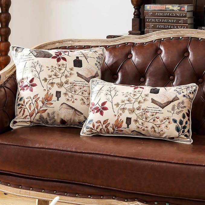 ISAENNE Designer Vintage Velvet Throw Pillow Cover,20"x12"-Xipeia | Pillow Cover,Concealed Zipper Design,Dragonfly Pattern,Sofas,Bedroom,Living Room,Lounge Chairs,All Season Home Decor