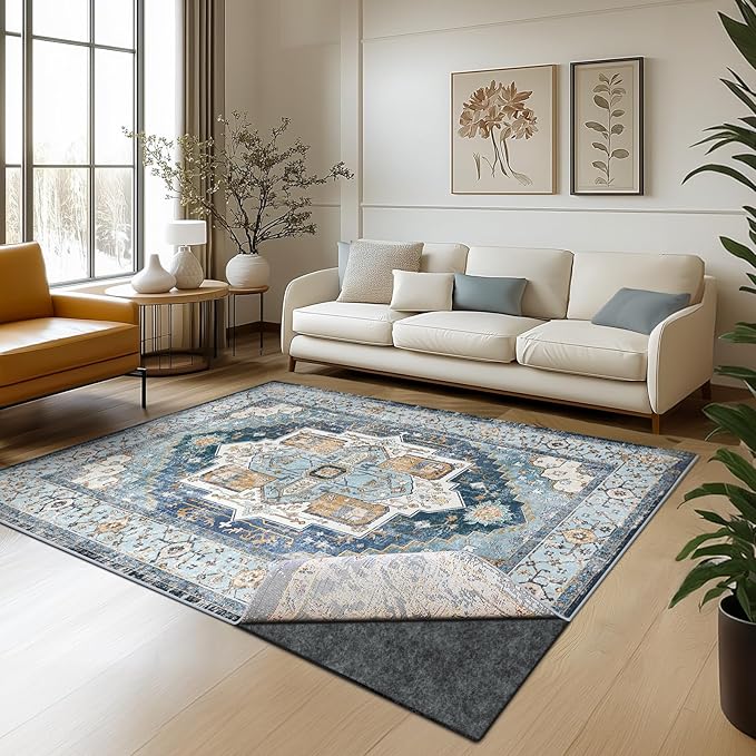 Waterproof Rug Pad, 2x3 ft Area Rug Non-Slip Carpet Pad, 1/4" Thick Non-Slip Rug Pads for All Floors and Finishes, Felt Pad for Hardwood Floors, Keeps Carpets in Place Soft and Safe