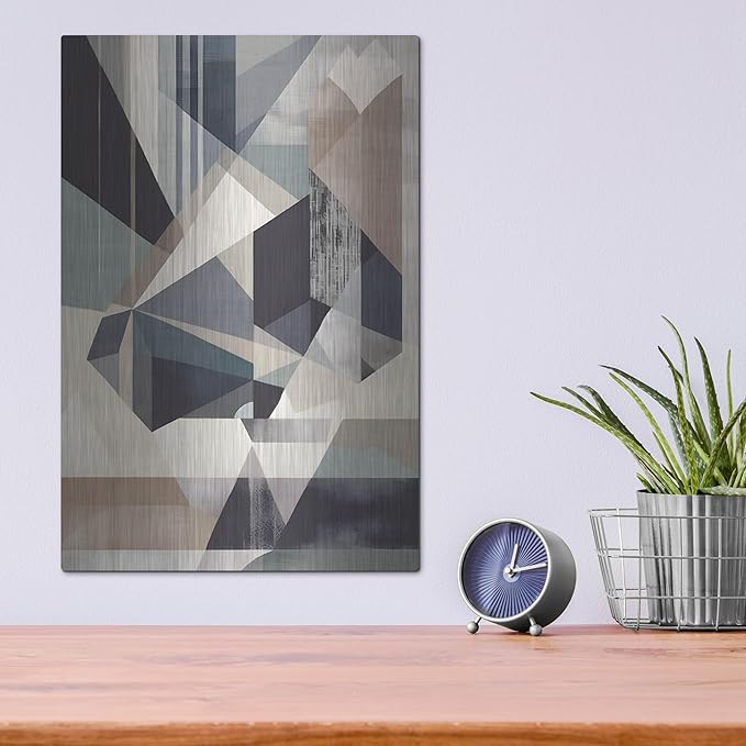 'Geometric 4' by Petals Prints Design, Metal Wall Art, 12"x16"