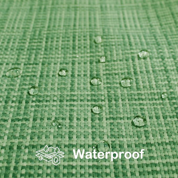 Kevin Textile Pack of 2 Spring Decorative Outdoor Waterproof Throw Pillow Covers Stripe Square Pillowcases Modern Cushion Cases for Patio Couch Bench 18 x 18 Inch Sage Green