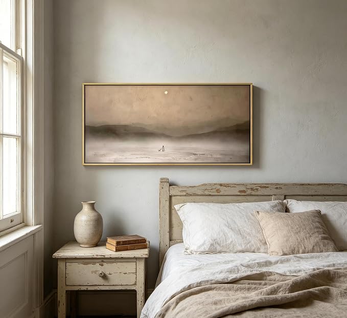 Large Jesus And Lamb Framed Canvas Wall Art Christian Religious Good Shepherd The Lost Lamb Painting Picture Wall Decor Jesus Leaves the 99 Sheep Poster Print Artwork for Bedroom Prayer Room Church