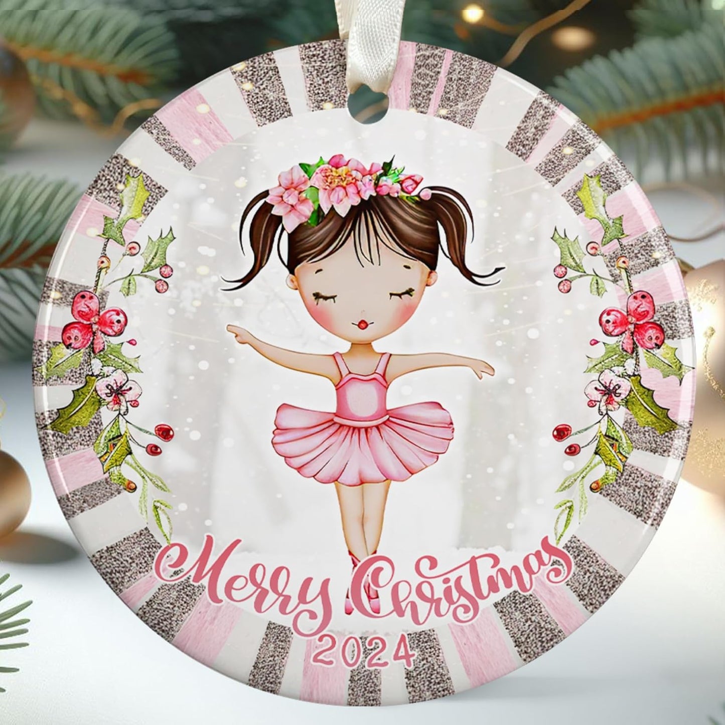 Ballerina Ornaments for Christmas Tree - Ballerina Christmas for Girls - Ballerina Gifts for Girls, Ballerina Gifts for Women - Ceramic Ornament 2024