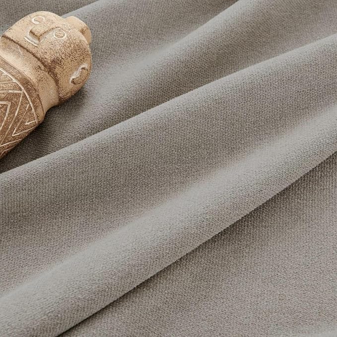 Joydeco Faux Linen Curtains 108 Inch Length 2 Panels Set, Light Filtering Curtains for Bedroom, Living Room Drapes with Rod Pockets (52x108 inch, Thick Linen)