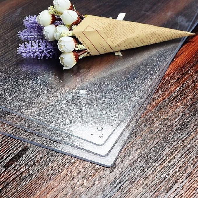 LovePads Frosted Table Cover Protector 36 x 62 Inch, 1.5mm Thick Plastic Table Cover, Table Protector for Dining Room Table, Waterproof Vinyl Tablecloth Table Pad Mat for Kitchen, Writing Desk