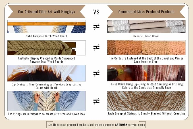 Knots & Beyond Extra Large Macrame Wall Hanging 59" x 33" – Premium Boho Tapestry for Above Bed or Couch, Handmade Yarn Wall Art, Modern Boho Wall Decor for Office, Bedroom, or Living Room, Neutral Fiber Textile Accent