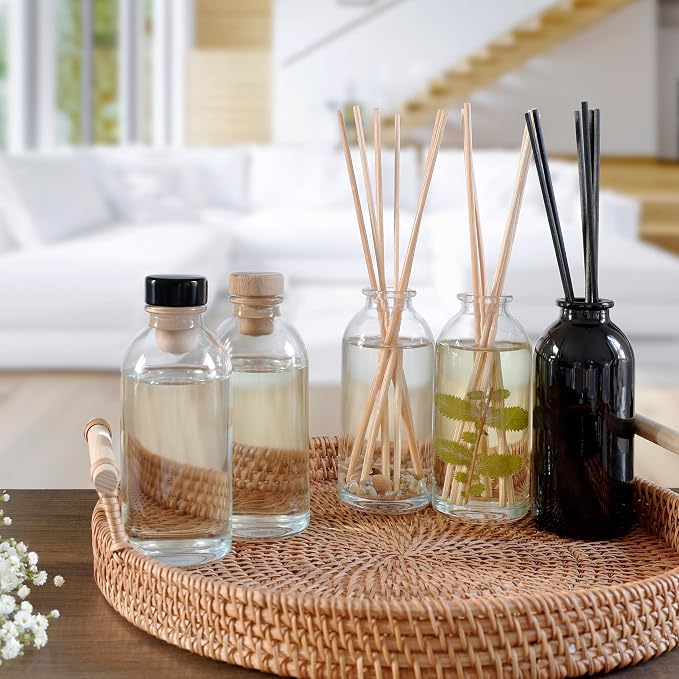 Urban Naturals Reed Diffuser Set, Christmas Night - Bathroom Shelf Décor | Cinnamon spice, Almond, Clove, Cedarwood, Fresh Balsam and Fir needle, Made in the USA